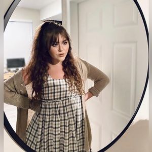 plaid babydoll dress